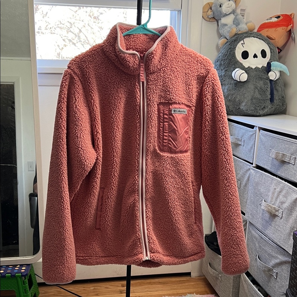 NWOT women’s Columbia Rose Pink Sherpa Fleece Jacket